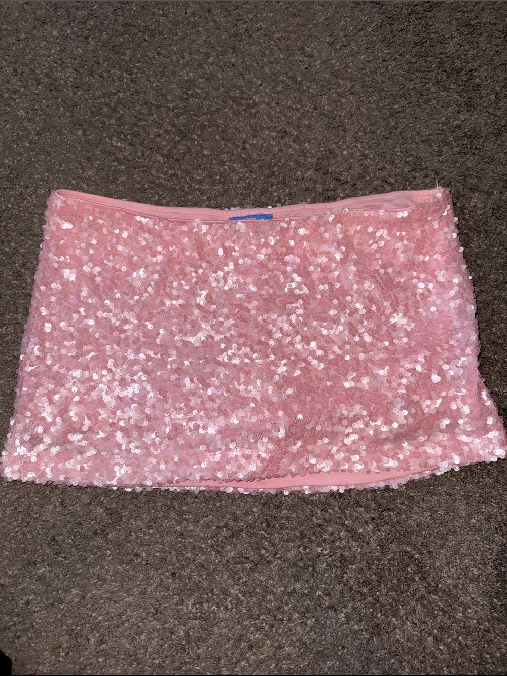 Shimmering Pink Sequin Mini Skirt - Women's Party Skirt